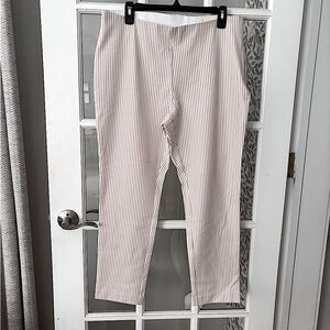 A NEW DAY Skinny Ankle High-Rise Tan/White Pants Sz 14 NWT